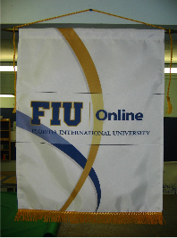 FIU banner for podium