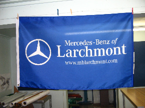 Mercedes outdoor flag.